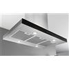 AirForce F206 F206 IXBL/A/90, cappa ad isola, 609 m3/h, 90 cm - INOX e VETRO NERO