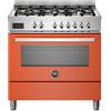 Bertazzoni PRO96L1EART cucina Elettrico Gas Arancione