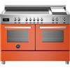 Bertazzoni PRO125I2EART cucina Elettrico Piano cottura a induzione Arancione, Acciaio inox