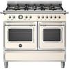 Bertazzoni HER106L2EAVT cucina A Elettrico Gas Avorio, Acciaio inox