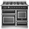 Bertazzoni HER106L3ENET cucina Cucina freestanding A Elettrico Gas Nero, Acciaio inox