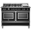 Bertazzoni HER126G2ENET cucina Cucina freestanding A Elettrico Gas Nero, Acciaio inox