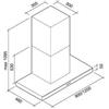 Falmec Lumina NRS Cappa aspirante a parete Nero, Acciaio inox 800 m³/h