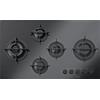 Barazza 1PMD95N piano cottura Nero Da incasso 90 cm Gas 5 Fornello(i)