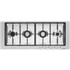 Barazza PF104 piano cottura Nero, Acciaio inox Da incasso 100 cm Gas 4 Fornello(i)