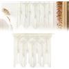 Mocoli Tenda In Macramè, Arazzo In Tessuto BohéMien 100x80cm Arazzo Da Parete In Macramè Con Perline Di Legno Tenda Da Parete Fatta A Mano Per Sfondo Di Nozze Decorazione Per La Casa