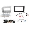 G.M. Production Mascherina telaio kit doppio 2 Din AUDI A4 B7 2005 a 2007 con comandi al volante
