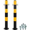 Azatemgo Dissuasore Stradali Nero Giallo, in Acciaio, Ø76mm H750mm (Pacco da 2)