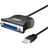 LogiLink UA-0054A Cavo adattatore da USB a D-SUB 25, Nero