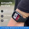 Amazfit Active Smartwatch Frequenza cardiaca Pressione sanguigna Monitoraggio dell'ossigeno GPS - Silver Moon Black