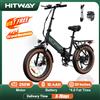HITWAY Bici elettrica HITWAY Bici pieghevole da 20 * pollici, City MTB, bici elettrica, batteria al litio - BLUE