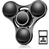 SCIONE 1PC Fidget Spinner in Metallo - Trottola ad Alta Velocità per Adulti & Bambini - Gioco Sensoriale Anti-Stress con Cuscinetti Rimovibili - Perfetto per Ufficio, Scuola & Regali (Nero)
