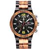 RORIOS Moda Orologio Legno da Uomo Orologio da Polso Orologio Analogico Al Quarzo Orologio di Peso Cronografo con Data e Cinturino Leggero Naturale Orologio di Legno