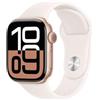 Apple Smartwatch apple watch series 10 gps 42mm rose gold case light blush sport band s - m