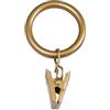 Kenney Anelli a clip per aste per tende da 2,5 cm a 1-1/4, oro, confezione da 14