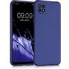 kwmobile Custodia Compatibile con Samsung Galaxy A22 5G Cover - Back Case Morbida - Protezione in Silicone TPU Effetto Metallizzato blu metallizzato