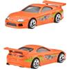 Hot Wheels FAST AND FURIOUS BRIAN O'CONNER Auto TOYOTA SUPRA Arancione Modellino Die Cast Scala 1:64 - lunghezza 7cm - JBY30
