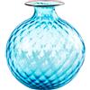 VENINI VASO MONOFIORE BALLOTON D.14 CM ACQUAMARE FILO ROSSO H.16,5 CM FO310016000F0YW