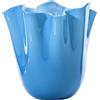 VENINI VASO FAZZOLETTO OPALINO D.13,5 CM ACQUAMARE H.13,5 CM