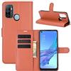 Fertuo Cover per Oppo A53 2020 / A53s, Custodia Portafoglio Cover a Libro in Pelle Flip Case con Silicone Bumper, Fibbia Magnetica, Porta Carte, Kickstand, per Oppo A53 / A53s Smartphone, Marrone