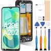 ARSSLY Schermo di Ricambio per Samsung Galaxy A20e 2019 SM-A202F Display LCD Touch Digitizer Assemblaggio Schermo in Vetro (Nero con Cornice)
