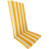 Markotex Cuscino copri sedia e sdraio UNIVERSALE SFODERABILE morbido a righe pieghevole tessuto cotone per piscina mare giardino mod.CAPRI (Giallo)