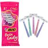 BIC 20 x BIC Rasoio Usa&Getta Depilazione Twin Lady Sensitive 5 Pezzi
