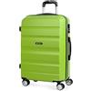 ITACA - Valigia Media da Viaggio Rigide. Trolley Medio con 4 Ruote. Materiale ABS Valigia Media Rigida in Offerta Resistente e Super Leggero - Valigia 20 kg Lucchetto TSA, Pistacchio