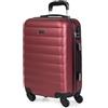 ITACA Valigia Bagaglio a Mano ,Trolley Bagaglio a Mano, Trolley Cabina, Valigie, Trolley Simoa, Granata, 55 cm