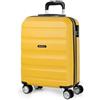 ITACA - Valigia da cabina 55 cm in ABS. Rigido, resistente e leggero. Maniglia telescopica. 2 maniglie 4 ruote doppie. Lucchetto incorporato Piccola Cabin approved T71650, Color Senape