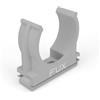 FUX 10 fascette M16-M50, 16 mm - 50 mm, clip per tubo in plastica per tubo Isor, tubo per asta, cavo vuoto e adatto per viti (M40, 40 mm, grigio chiaro)