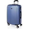ITACA - Valigia Media da Viaggio Rigide. Trolley Medio con 4 Ruote. Materiale ABS Valigia Media Rigida in Offerta Resistente e Super Leggero - Valigia 20 kg Lucchetto TSA, Blu zaffiro