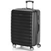 ITACA - Valigia Media da Viaggio Rigide. Trolley Medio con 4 Ruote. Materiale ABS Valigia Media Rigida in Offerta Resistente e Super Leggero - Valigia 20 kg Lucchetto TSA, Antracite
