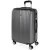 ITACA - Valigia Media da Viaggio Rigide. Trolley Medio con 4 Ruote. Materiale ABS Valigia Media Rigida in Offerta Resistente e Super Leggero - Valigia 20 kg Lucchetto TSA, Antracite