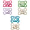 MAM | Ciuccio Original Nature 2-6 mesi (2 pezzi) colore casuale - Ciuccio in silicone simmetrico e anatomico - tettarella con scatola di trasporto e sterilizzazione