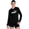 PUMA PUMHB|#Puma Ess Logo Crew TR, Felpa Women's, Puma Black, S