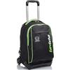 Invicta Trolley Scuola Tech, Nero Verde, Kupang, 3 in 1, Triplo Uso, Zaino Con Carrello Sganciabile e Crossover System, Viaggio e Tempo Libero, Unisex