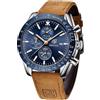 BY BENYAR Orologi Uomo Cronografo Movimento al Quarzo Orologio Elegante Sportivo di Moda Business orologi uomo 30 M Impermeabile e Antigraffio Regalo da Uomo