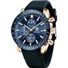 BY BENYAR Orologio Uomo Cronografo Movimento al Quarzo Orologi Impermeabile Luminoso Moda Sportivo Classico Elegante Orologio da Polso Cinturino in Silicone Regalo per Uomo