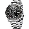 BY BENYAR Orologio Uomo Cronografo Analogico al Quarzo Impermeabile Orologi Elegante Moda Sportivo Classico Acciaio Orologio da Polso Regalo per Uomo