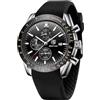BY BENYAR Orologio Uomo Cronografo Movimento al Quarzo Orologi Impermeabile Luminoso Moda Sportivo Classico Elegante Orologio da Polso Cinturino in Silicone Regalo per Uomo