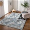 BEIMO Tappeto Salotto Vintage, Tappeti Estivo Salotto, Tappeto Antiscivolo Lavabile, Tappeti Persiano per Camera Da Letto, Corridoio, Soggiorno, Sala, Blu, 80x150cm