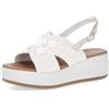 Soffice Sogno Sandali in rafia con dettagli gioiello e zeppa 6cm