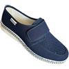 EMANUELA PANTOFOLE Emanuela scarpe pantofole uomo estive RIMINI in tela a nido d'ape davanti con strappo pianta comoda - Made in Italy (blu scuro, Sistema Taglie Calzature EU, Adulto, Uomo, Numero, Media, 42)