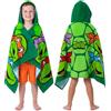 Get Trend Teenage Mutant Ninja Turtles Asciugamani Bagno Telo Mare con Cappuccio Bambini Asciugamano Cotone (Verde Teenage Mutant Ninja Turtles, 2-6 Anni)