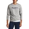 Pepe Jeans Eggo Maglietta a Maniche Lunghe Slim Fit da Uomo, Blu (Navy), XXL