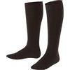 FALKE Comfort Wool K Kh lana filo funzionale al ginocchio tinta unita 1 paio, Calzini lunghi Unisex - Bambini, Marrone Dark Brown 5230, 31-34