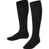 FALKE Family K Kh cotone sostenibile al ginocchio tinta unita 1 paio, Calzini lunghi Unisex - Bambini, Nero Black 3000, 23-26