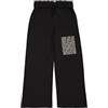Champion Legacy Emotional Dance G (405016) -Ultra-Light Soft Compact Fleece (240gr) Wide Leg Pantaloni da Tuta, Nero (NBK), 9-10 Anni Bambina