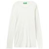 United Colors of Benetton T-Shirt M/L 3R0KD108H Maglione, Bianco, S Donna